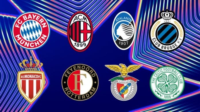 Los equipos que jugarán hoy los playoffs de la Champions League