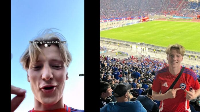 ”Mas intenso que la U”: Tiktoker finlandés se metió en la Garra Blanca y compara a hinchadas de Universidad de Chile y Colo Colo
