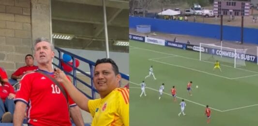 La emoción del padre de Zidane Yañez en plena entrevista tras el gol de su hijo ante Argentina con La Roja sub 17.