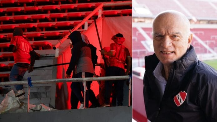 Barren con presidente de Independiente tras buscar la eliminación de la U en Copa Sudamericana
